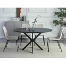 Стол обеденный SIGNAL GASTON черный мрамор/черный мат 100-135/100